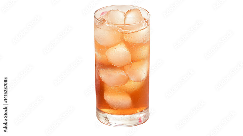 Refreshing lychee and rose iced tea in glass with petals and ice cubes, feminine summer drink, PNG format, high quality Refreshing lychee and rose iced tea in glass with petals and ice cubes, feminine summer drink, PNG format, high quality