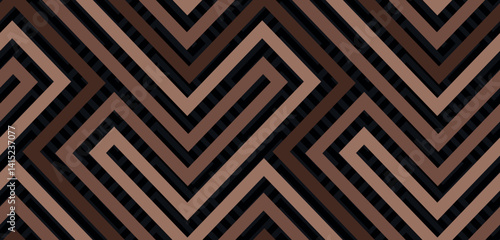 Seamless mocha mousse tones chevron zigzag lines geometric vector pattern