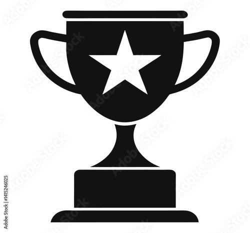 gold cup isolated on white background