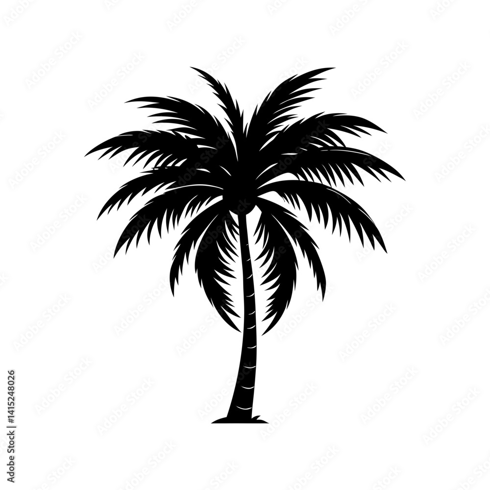 Obraz premium Palm Tree Silhouette vector illustration