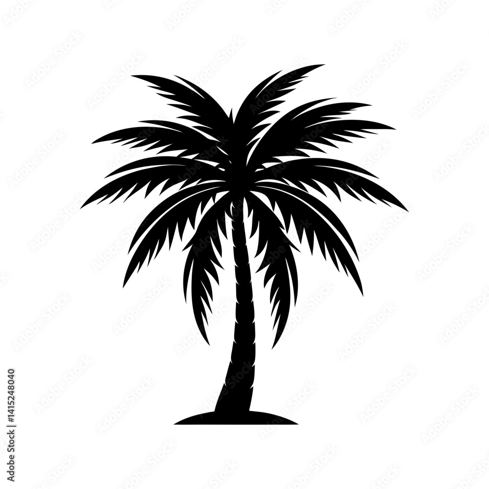 Fototapeta premium Palm Tree Silhouette vector illustration