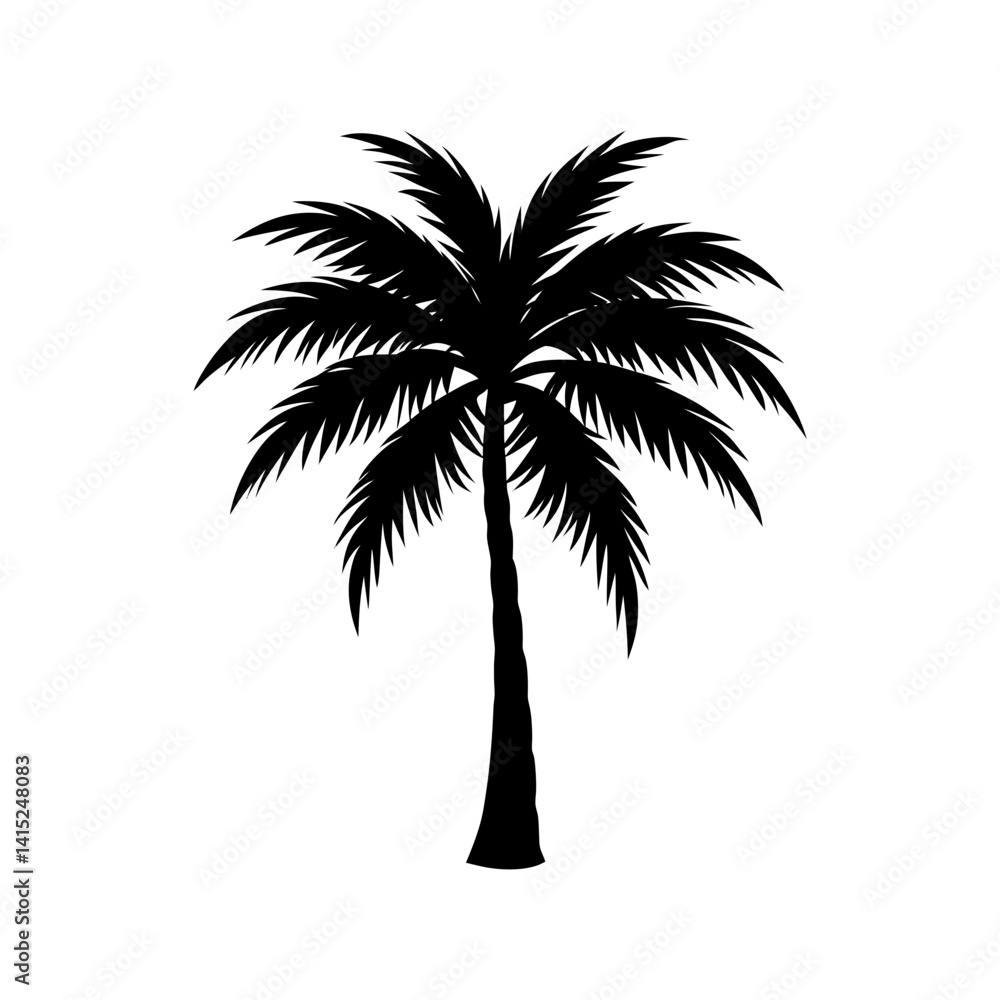 Obraz premium Palm Tree Silhouette vector illustration