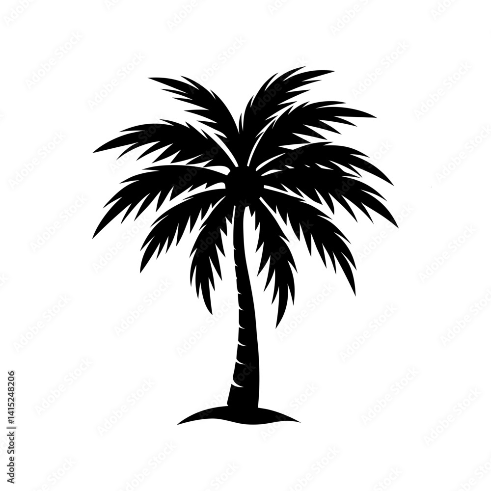 Obraz premium Palm Tree Silhouette vector illustration