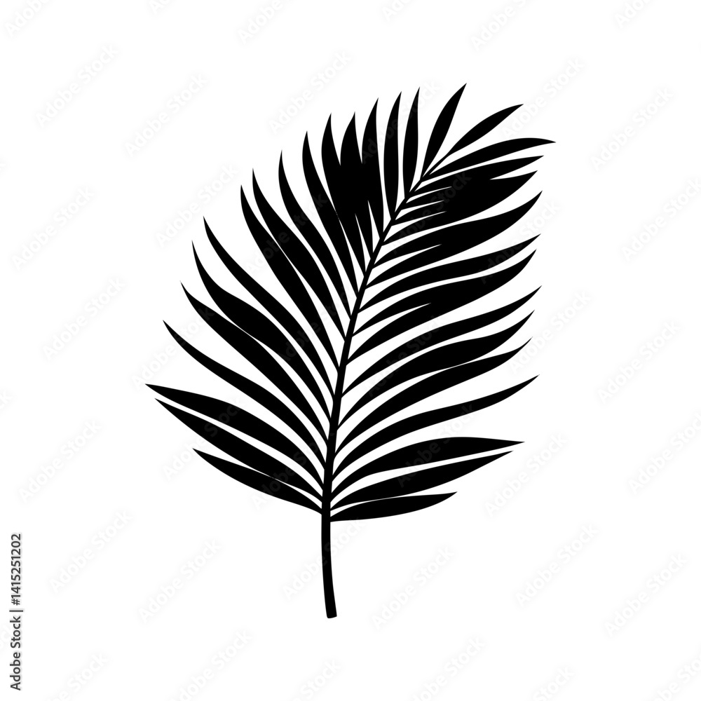 Obraz premium Palm Leaf Silhouette vector illustration