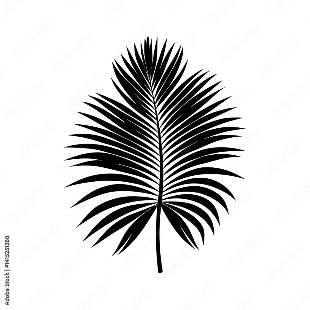 Obraz premium Palm Leaf Silhouette vector illustration