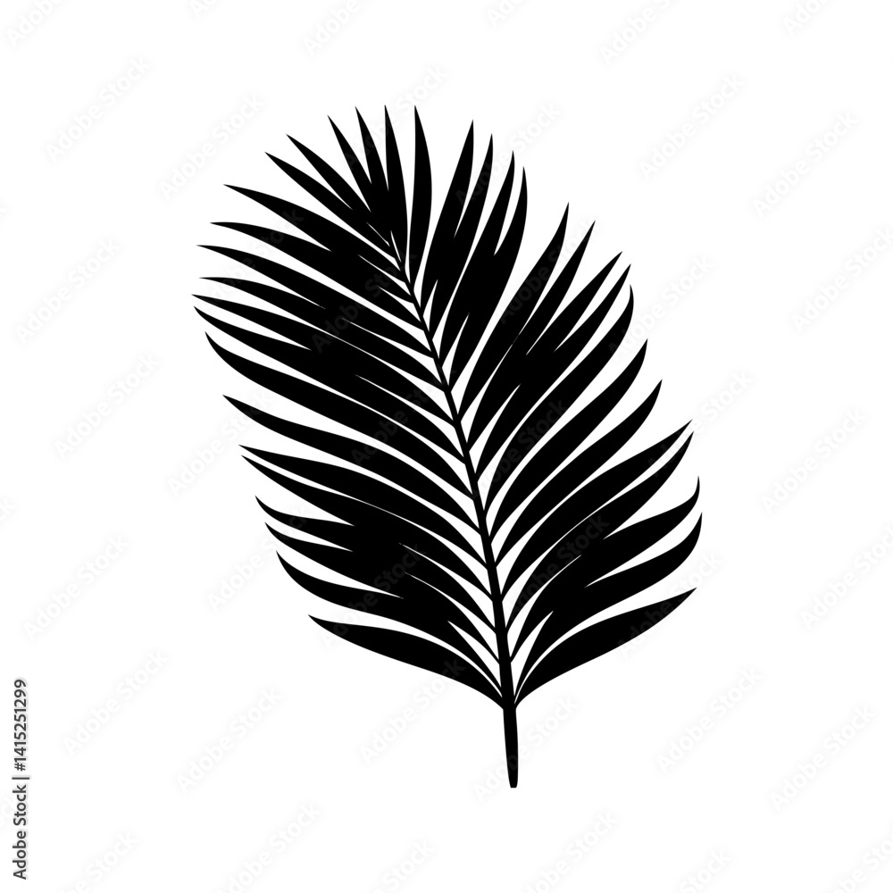 Obraz premium Palm Leaf Silhouette vector illustration