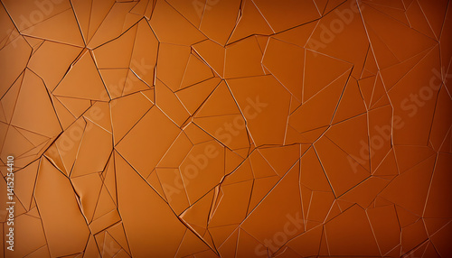 Old brown leather background, low-poly, with white tones