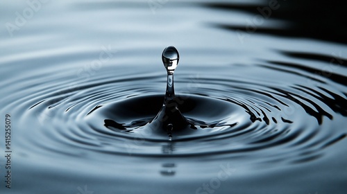 Wallpaper Mural Water droplet impact, creating ripples Torontodigital.ca