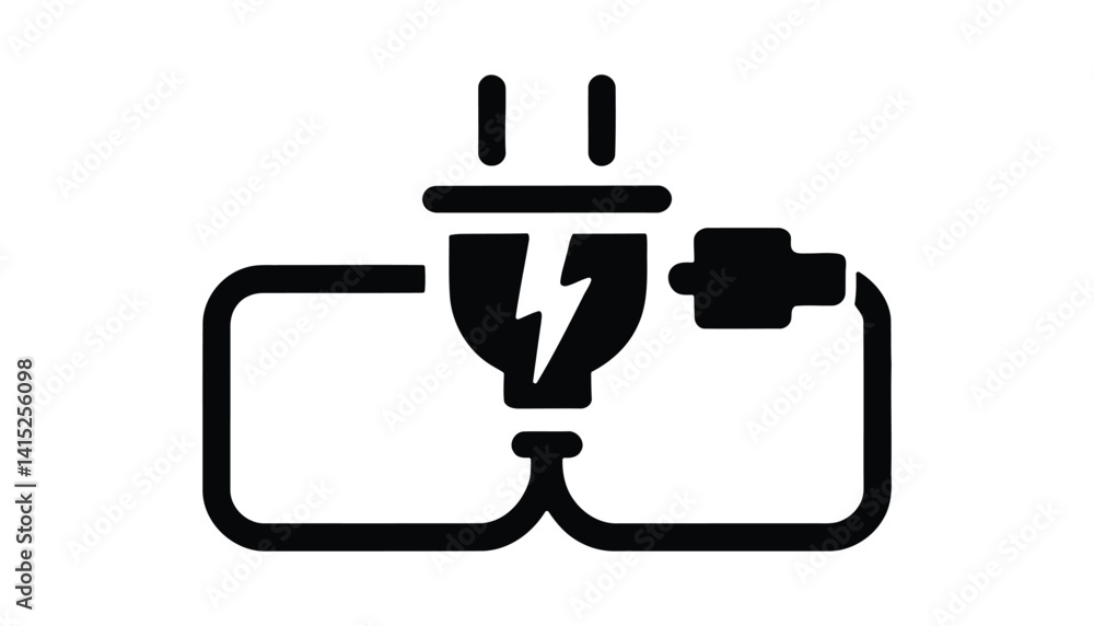 Obraz premium Electric Plug Power Connection Icon