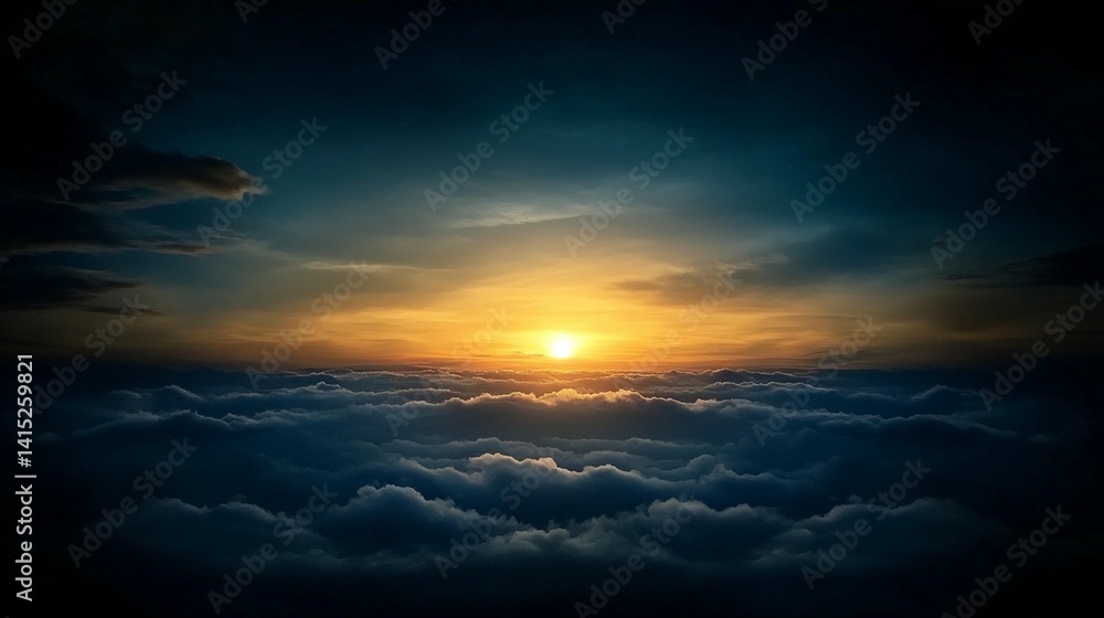 Fototapeta premium Sunrise Above Clouds