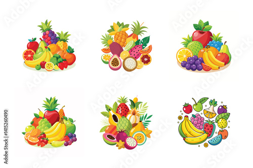 Colorful fruit composition