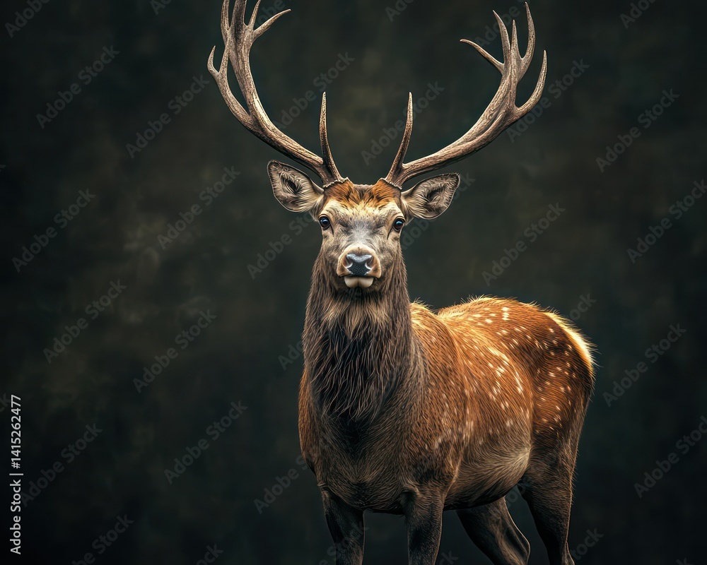 Obraz premium Majestic stag in forest