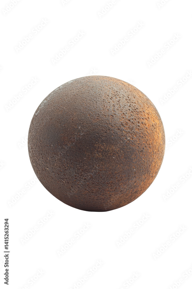 Rusty sphere, textured surface