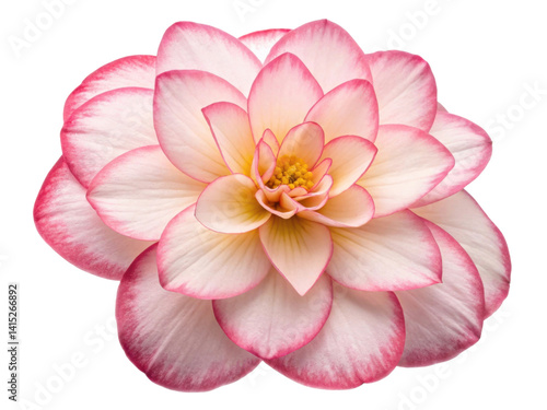 beautiful begonia flower with delicate pink and white petals showcases nature elegance and charm