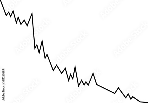 Abstract waveform line capturing irregular oscillations in financial chart data.