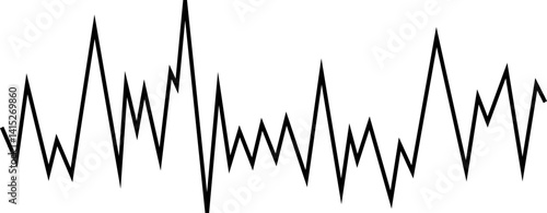 Graphic line extending horizontally indicating a stable or lateral phase in financial movement.