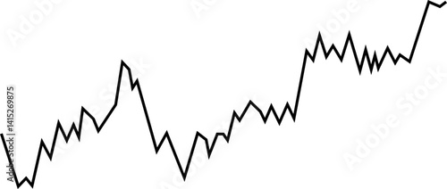 Growth line infographic presenting consistent upward motion across multiple data points.