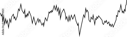 Graphic showing a line moving sideways to represent a stable trend without significant change.