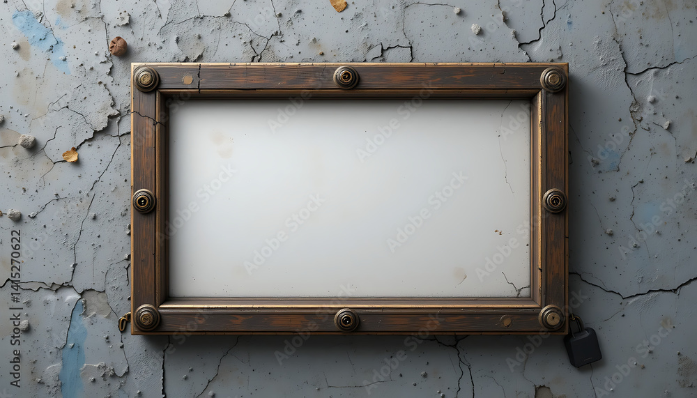 Naklejka premium A realistic frame styled like a password manager interface, with buttons and floating password entry fields along the edges, symbolizing secure digital access and protection