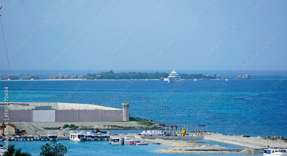 Fototapeta premium prison on Tropical island on the Maldives
