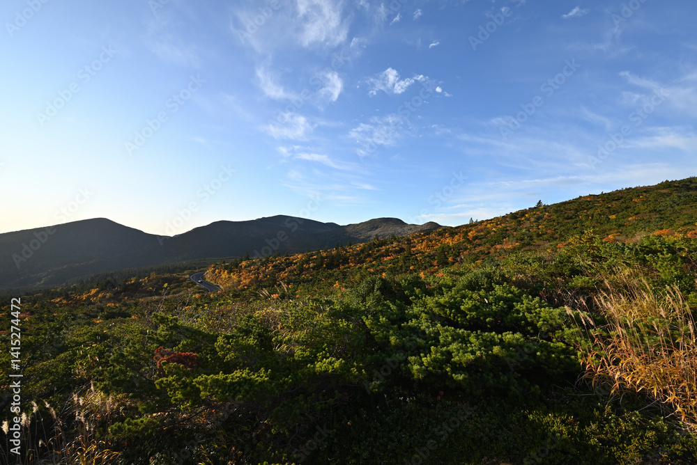 Zao mountain ridge, Miyagi, Yamagata, Japan