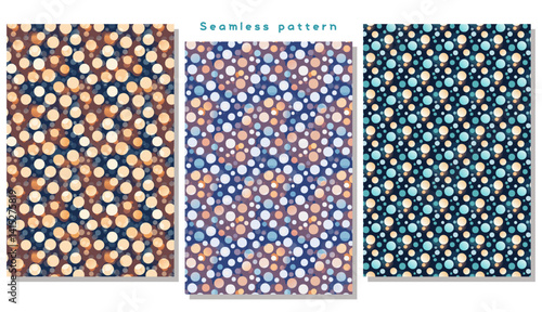 シームレスパターン _光の玉のセット_1