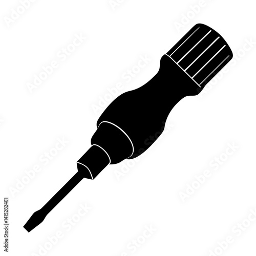 Handy screwdriver tool for repair and maintenance silhouette