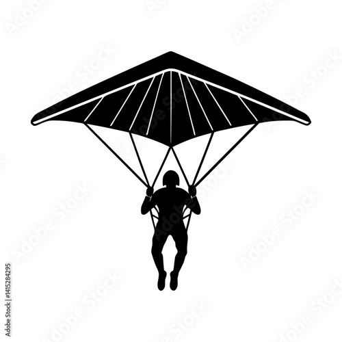 Hang gliding adventure sport extreme activity fun silhouette