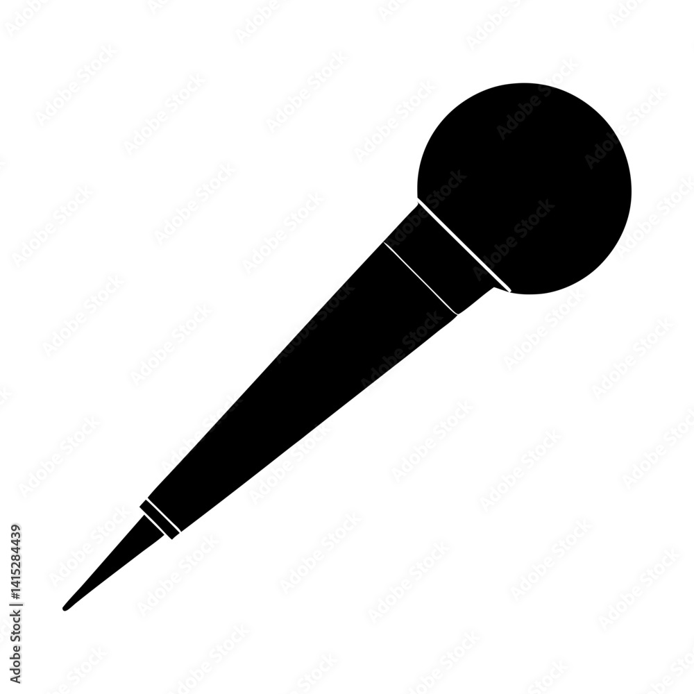 Professional microphone for singing and recording use silhouette Professional microphone for singing and recording use silhouette