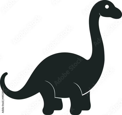  Diplodocus toy silhouette vector art