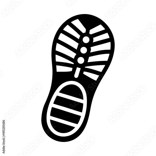 Footprint shoe sole design footwear tread pattern silhouette