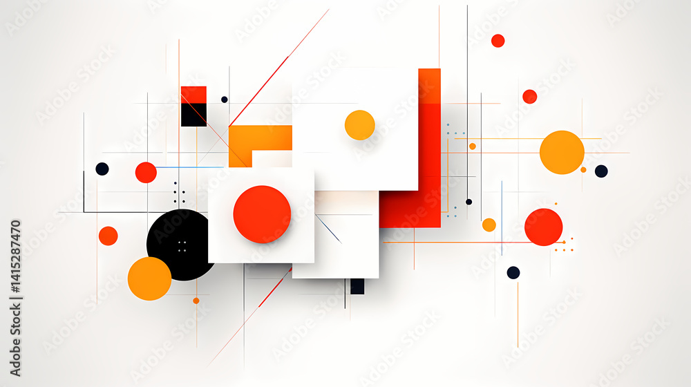 Artistic abstract geometric shape pattern background decorative painting Artistic abstract geometric shape pattern background decorative painting