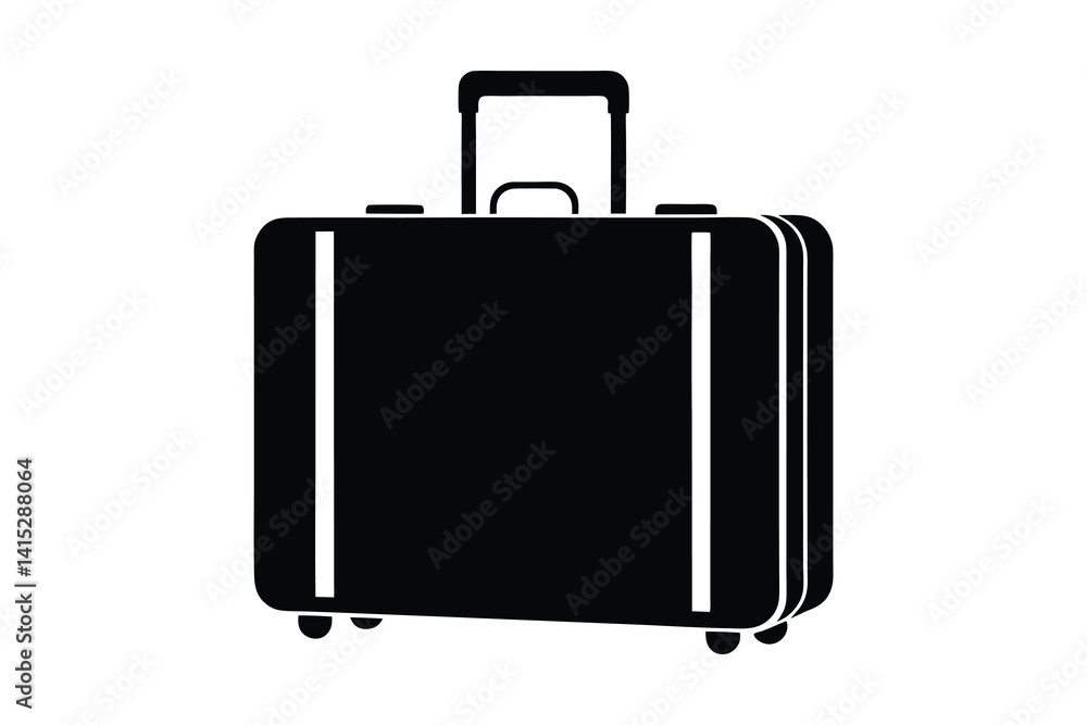 black suitcase isolated on white background black suitcase isolated on white background