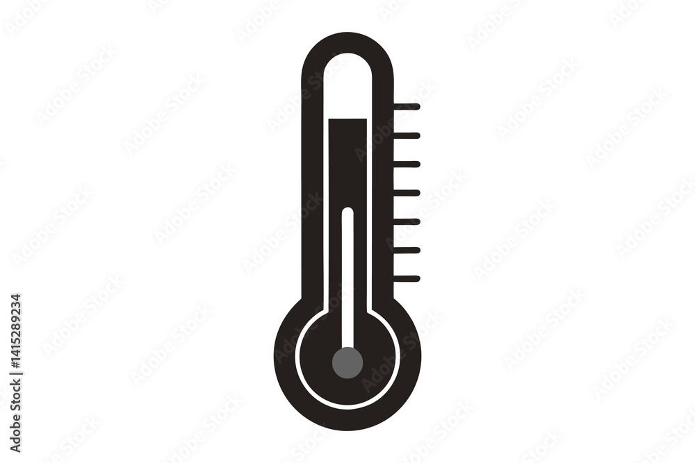 Thermometer vector icon isolated on white background Thermometer vector icon isolated on white background