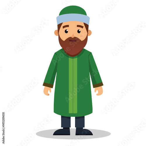 Religion Arabian man cartoon vactor