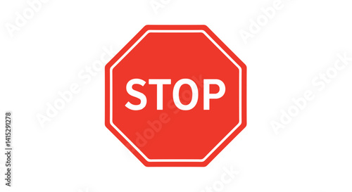 STOP sign vector illustration for road safety and compliance