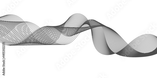 Futuristic style wall art with line distortion, wave, curved lines, color. Modern wallpaper design for business, Abstract vibrant gradient line background vector.technology, website, backdrop.
