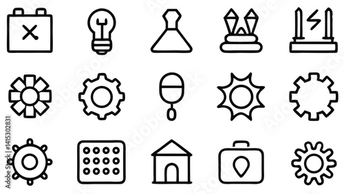 Vector illustration set of floral design icons and symbols for web
