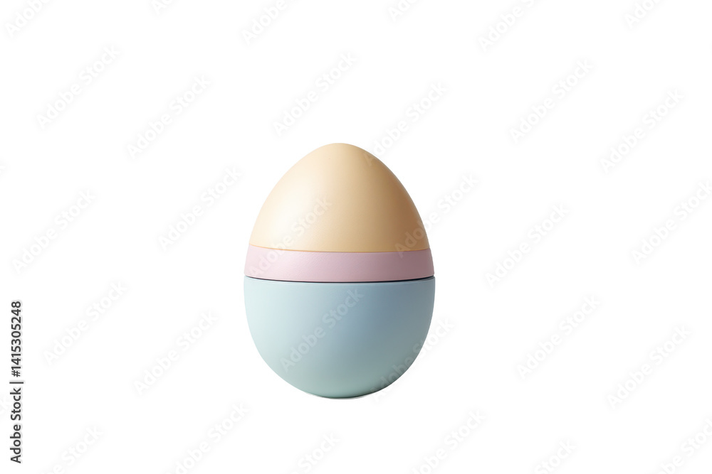 Pastel Egg-Shaped Container: A Modern and Minimalist Design for Beauty Products, Cosmetics, or Skincare, Isolated Against a Black Background for a Clean and Eye-Catching Presentation