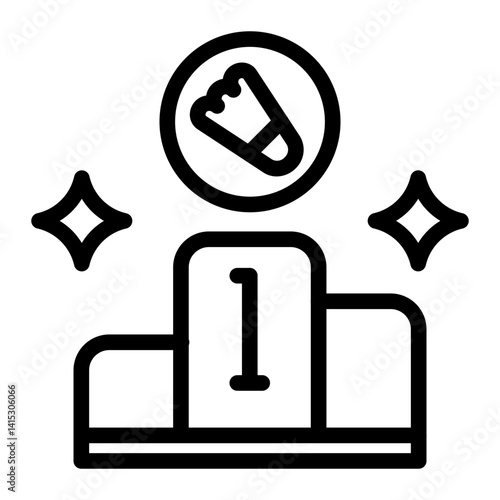 This Podium icon is suitable for Badminton, Sport, etc