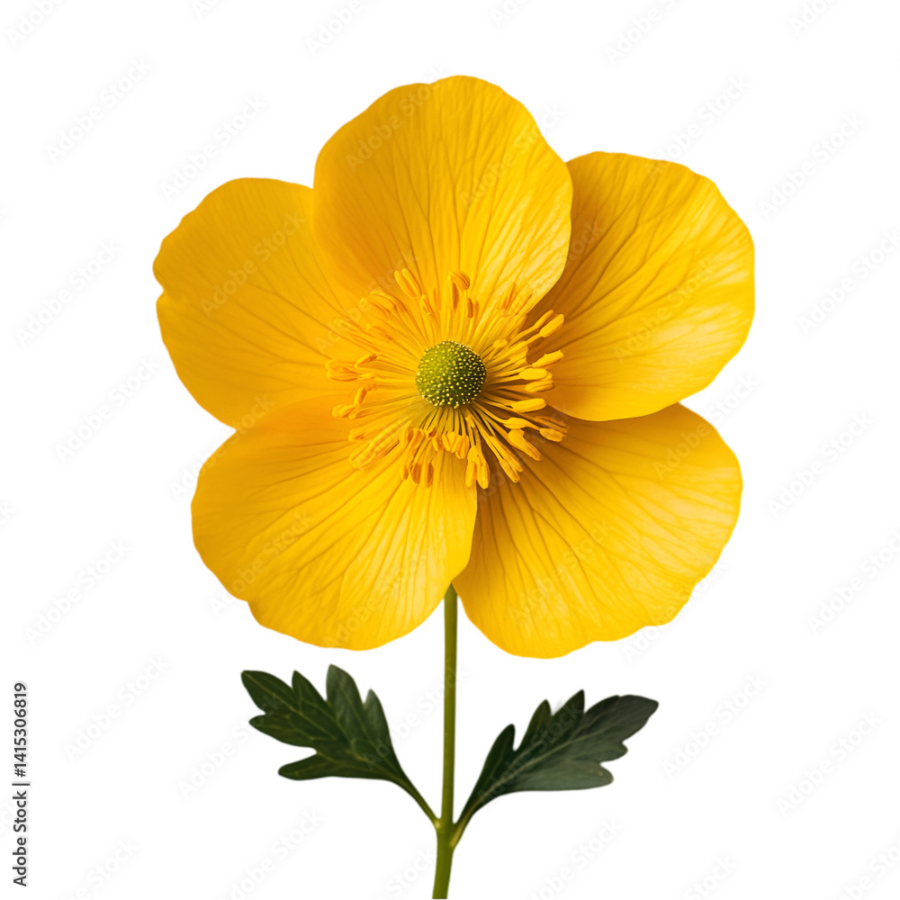 Vibrant Yellow Flower Closeup Black Background Vibrant Yellow Flower Closeup Black Background