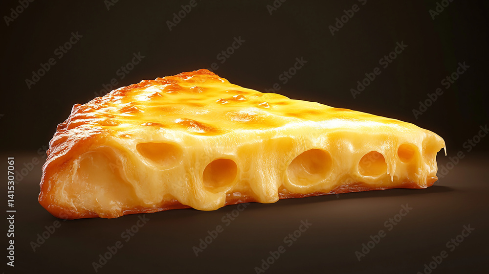 Golden-baked lasagna slice with melted cheese