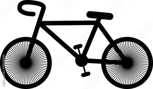 Bicycle icon vector isolated on white background.