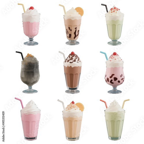 set of ice cream
