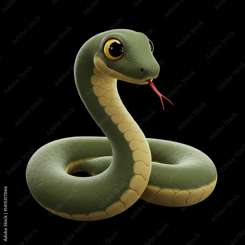 Fototapeta premium Snake 3d design art