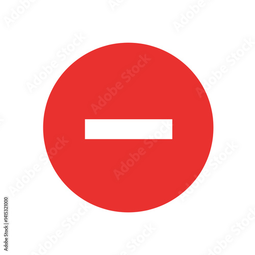 No Entry sign, vector illustration for road safety and traffic rules compliance