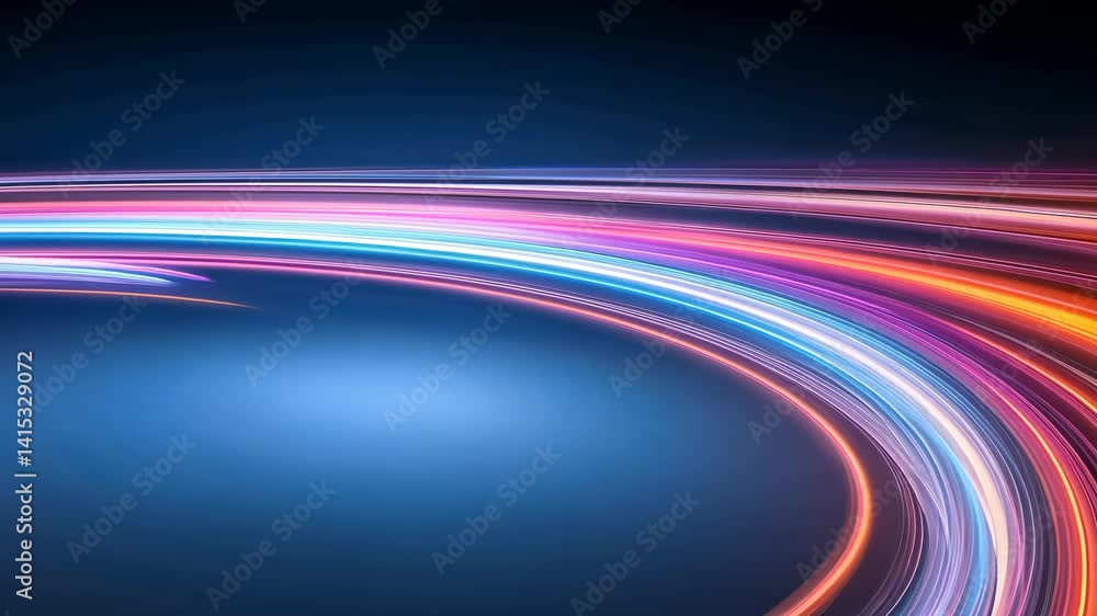 Abstract Light Trails: A Symphony of Neon Colors Abstract Light Trails: A Symphony of Neon Colors