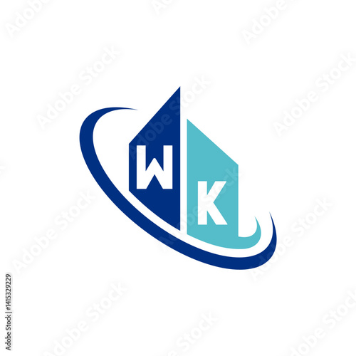 Free Download The modern logo design features a stylized two-letter initial in shades of blue, surrounded by circular elements to convey fluidity and professionalism	 - GFXLoad