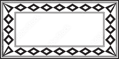 Checkered / Chequered square frame with blank, empty space, copyspace. Squares frame, border

