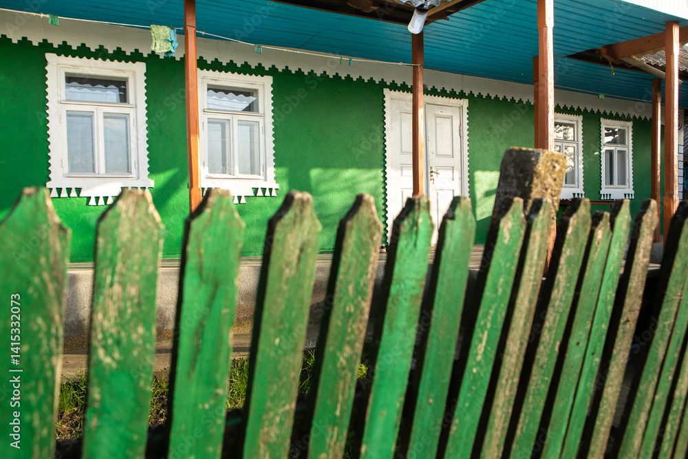 Beautiful rural landscape from the Republic of Moldova. Village life in spring.